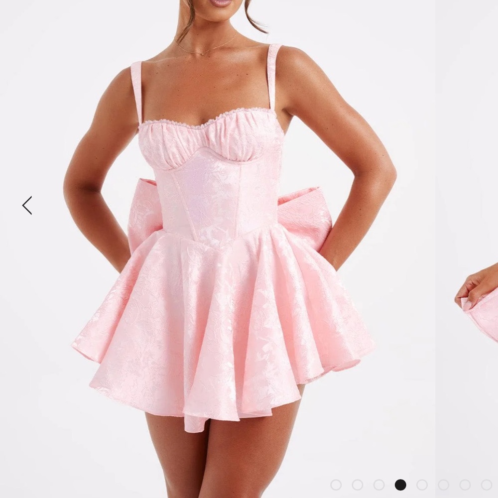 Light Pink Bow Mini Dress Romper Babyboo Floral Dainty Short Beautiful💕💕💕💕💕